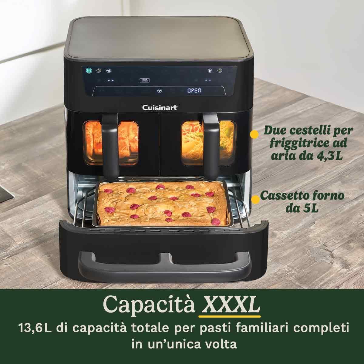 Cuisinart Tri Zone Heißluftfritteuse & Ofen, 13,6L, 3 Kochzonen, 9-in-1, PFAS-frei
