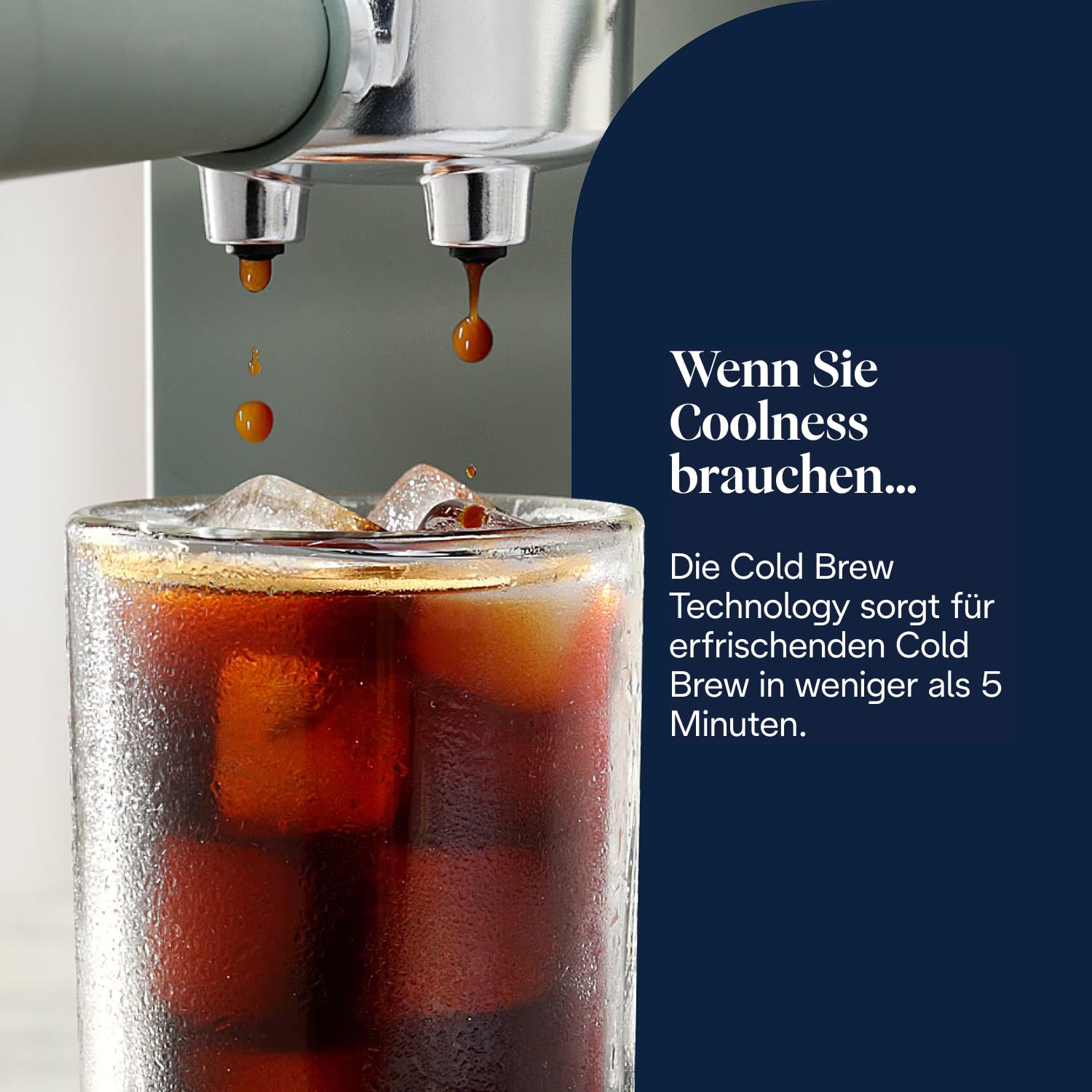 De'Longhi Dedica Duo Siebträger für Espresso & Cold Brew, Milchaufschäumer, Grün