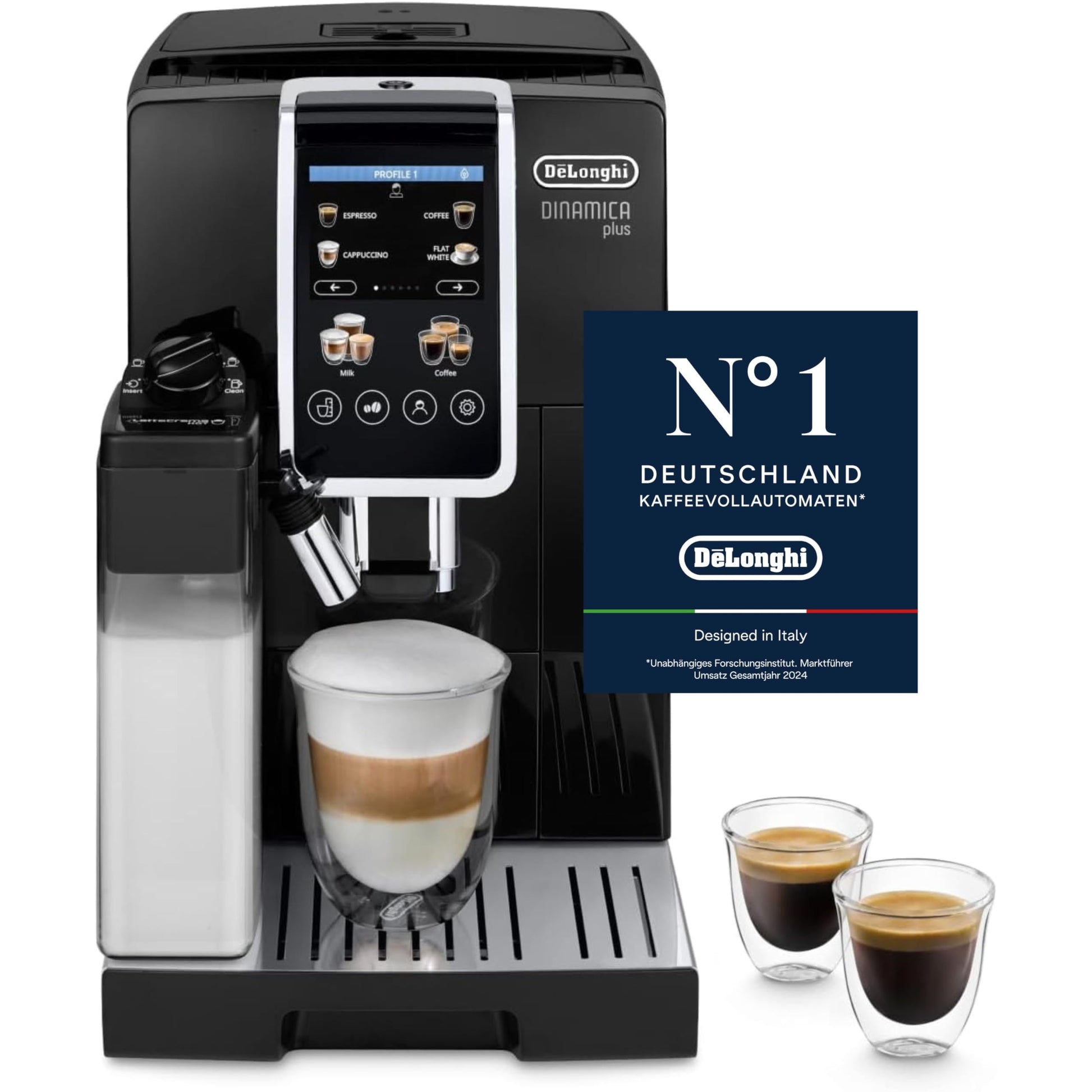 De'Longhi Dinamica Plus Kaffeevollautomat mit LatteCrema Hot & TFT Display