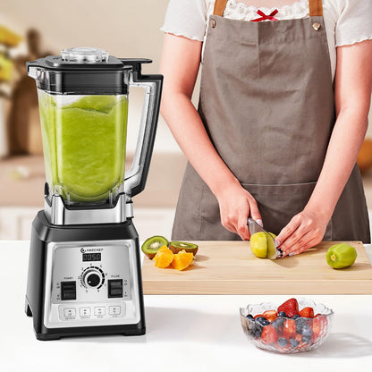 AMZCHEF Standmixer 2000W, 2L, 8 Geschwindigkeiten, für Ice Crushing & Smoothies, BPA-frei